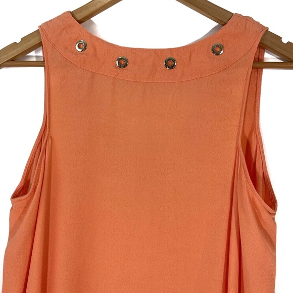 Marciano Women’s Size Small Orange Gold Grommet Detail Deep V Neck Tank Top - Picture 5 of 5